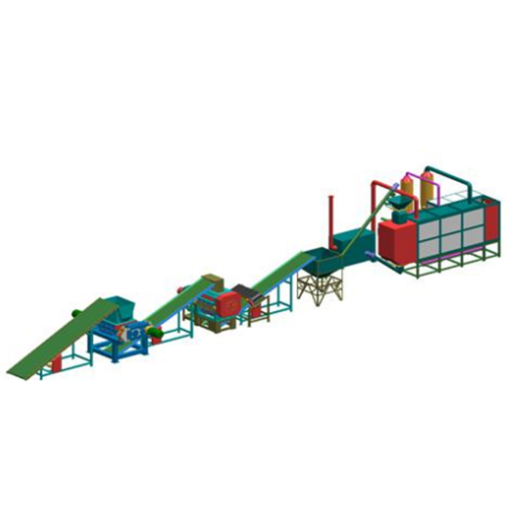 Fully automatic continuous waste rubber and plastic pyrolysis complete equipment